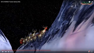 A frame from a 2012 version of NORAD’s Santa Tracker.