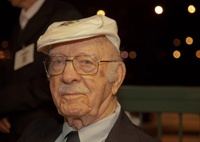 Edward Saylor, pictured here during the Doolittle Raiders seventieth reunion in Dayton, Ohio, in 2012, died Jan. 28 at the age of 94. Photo by Mike Fizer.