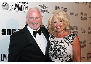 AOPA President Mark Baker and his wife Vickie walk the red carpet at the Beverly Hilton before the 12th Annual Living Legends of Aviation Awards. © 2015 Living Legends/Steve Schapiro.