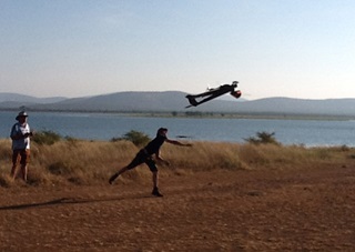 Launching a small, unmanned aircraft in South Africa. Photo courtesy of Air Shepherd.