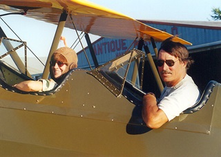 Brent Taylor enjoying time in a Stearman. Photo by Ben Taylor.