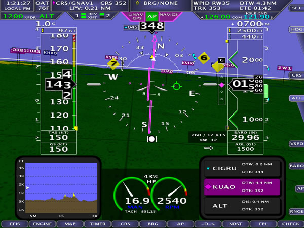 Dynon is adding software that lets pilots add an inset window within AF-500-series glass cockpit displays.