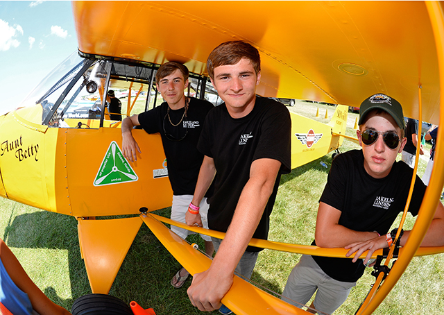 Lakeland AeroClub pilots Cole Harris, Liam Clancy, and Skyler Burnam, flew their aircraft from Florida to EAA AirVenture in Oshkosh. Photo by David Tulis.