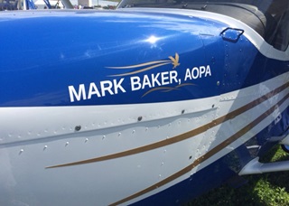 Embry-Riddle Aeronautical University is honoring AOPA President Mark Baker by putting his name and the AOPA logo on one airplane each at its Daytona Beach, Florida, and Prescott, Arizona, campuses.