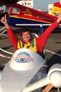Duval in his Cri-Cri, after landing