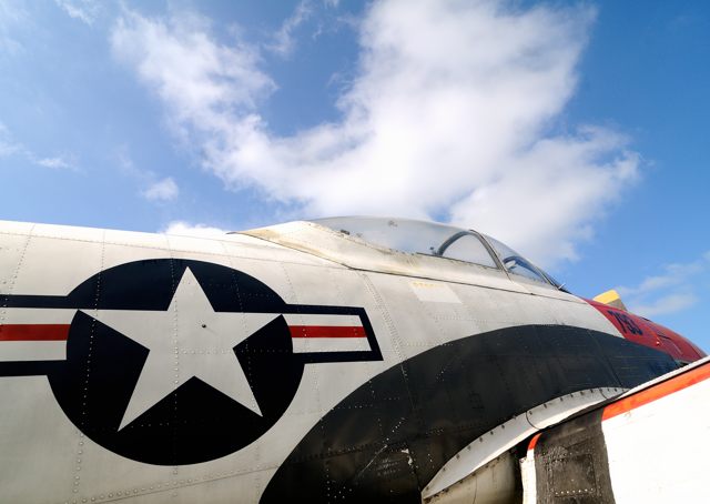 Lee Gilbert's T-28 ready to depart the Oshkosh flightline.