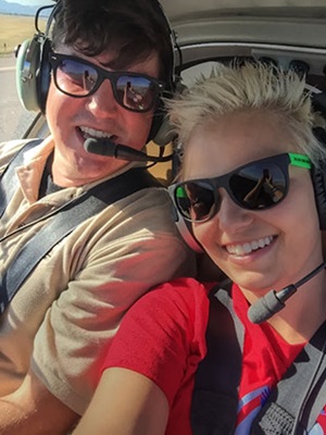 Instructor Justin Waugh and camper Nina Garkavi