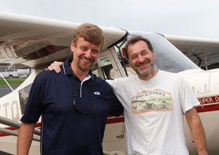 The author (left) and Bob Cipolli at a 2012 contest. 