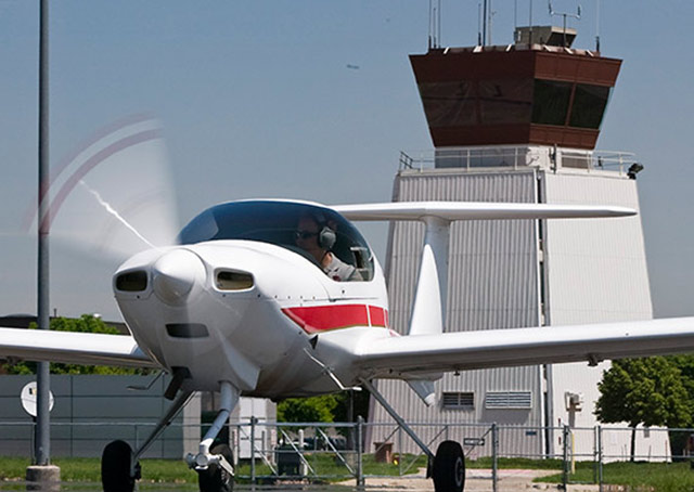 Air traffic control tower.