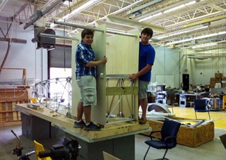South Carolina pilot David Griffin worked with high school students to set up an in-school airplane factory where they built a replica Sopwith Camel. Photo courtesy of David Griffin.