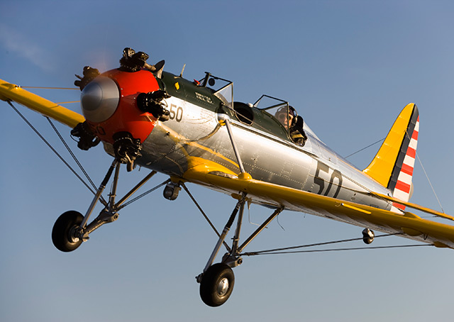 The Ryan PT-22 has a Kinner radial engine and was used for training during World War II. This one was photographed for a 2008 article in AOPA Pilot magazine.