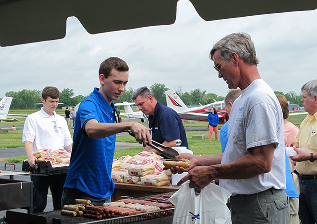 Sporty's serves free hot dogs every Saturday from noon to 2 p.m.