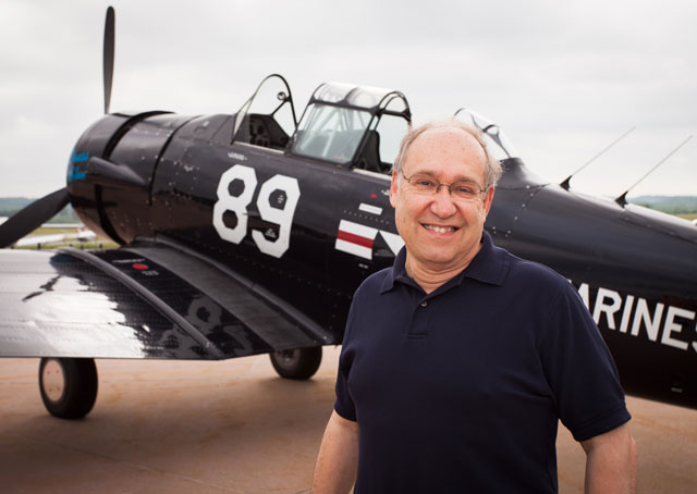 Rick Schwartz got a ride in a T-6 as part of the AOPA Experience auction item.