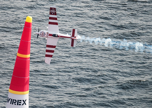 Paul Bonhomme of Great Britain won the second race of the 2015 Red Bull Air Race World Championship in Chiba, Japan. Photo by Jörg Mitter/Red Bull Content Pool.