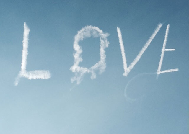 Words written above the recent New Orleans Jazz & Heritage Festival spread far and wide on social media. Photo courtesy of Frank Scurlock. 