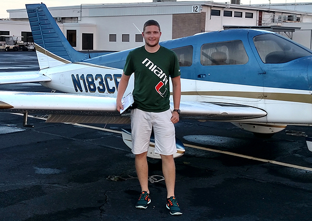 The Flying Musicians Association announced Nov. 2 that its 2015 Solo Award winner, Drew Medina, a senior at Florida's Vero Beach High School and a member of their jazz, symphonic, and marching bands, has soloed an airplane. Photo courtesy of the Flying Musicians Association.