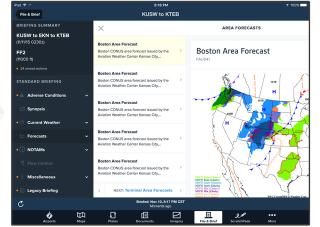 Image courtesy of ForeFlight.