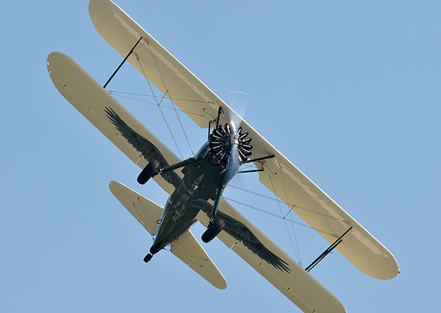 Tracey Curtis-Taylor is flying her 1942 Boeing Stearman biplane from England to Australia. Photo by John Goodman.