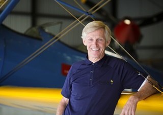 Craig Schulz with his Stearman.