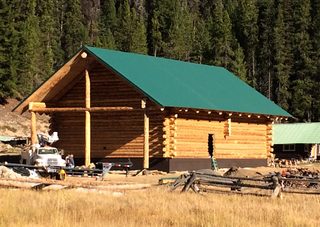 Seven years after a fire burned Idaho’s historic Big Creek Lodge to the ground, the structure is rising from its ashes with the help of an active pilot community, financial donations, and the cooperation of the U.S. Forest Service. Photo courtesy of the Idaho Aviation Foundation.
