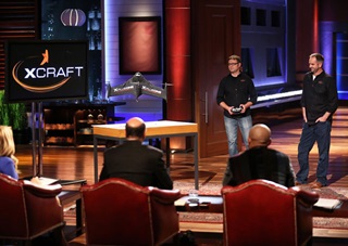 JD Claridge and Charles Manning demonstrate the X PlusOne on Shark Tank. Photo courtesy of Disney/ABC Television Group.