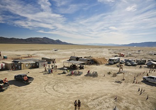 Black Rock City Municipal Airport exists for one purpose: to support the massive counter-culture Burning Man festival which draws about 70,000 people for a week of exuberant, over-the-top partying. Photo by Chris Rose/AOPA