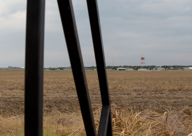 A view from the boundary judge station at the southwest corner of the aerobatic box.