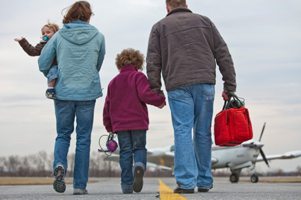 flying with family