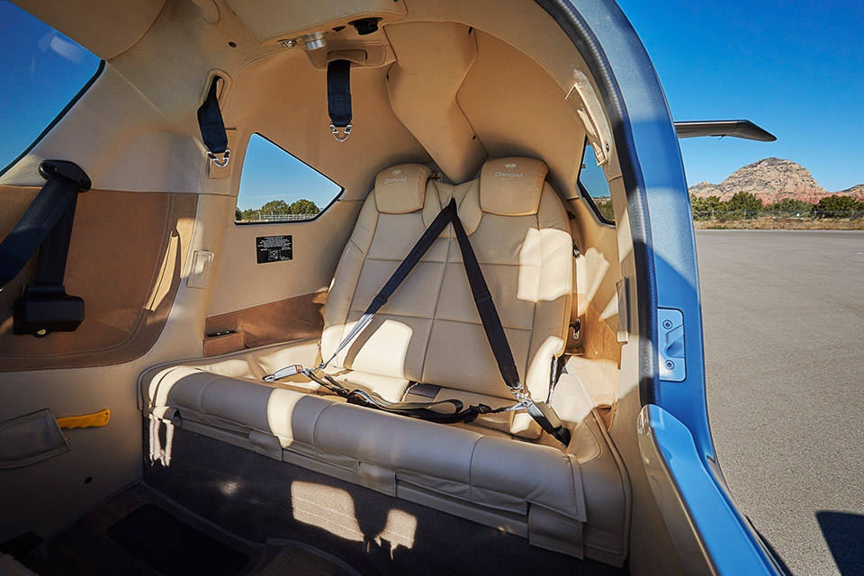 Adding the optional two rear seats—a $27,725 option—turns the DA62 into a s...