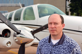 Mike Mercer and his Beechcraft Baron