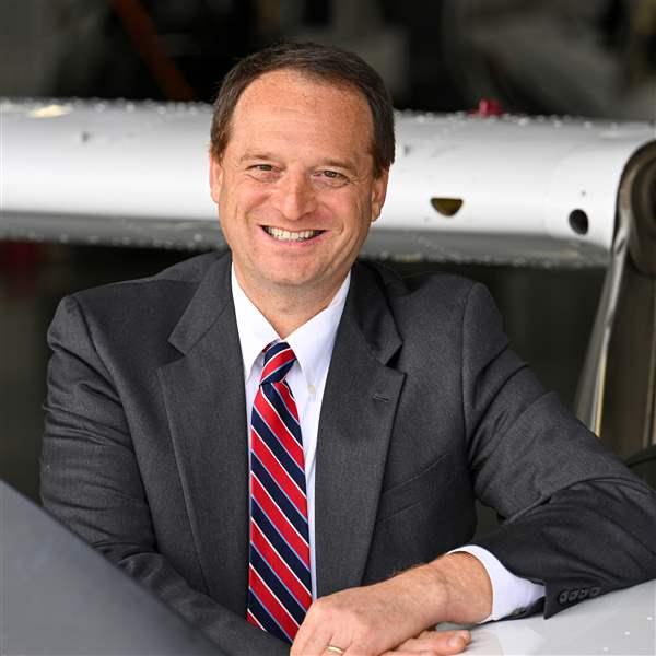 AOPA legal services attorney and CFII Jeremy Browner is shown at Frederick Municipal Airport in Frederick, Maryland, December 4, 2023. Photo by David Tulis.