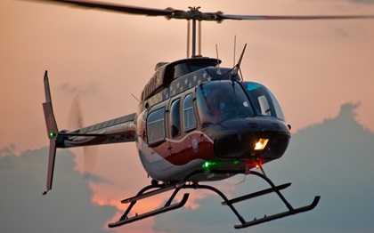 Bell 206 with skid gear