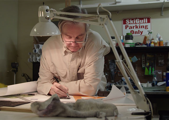 Legendary aircraft designer Burt Rutan works on the SkiGull, and his plan for one last grand adventure. Photo courtesy of antennaFILMS.  