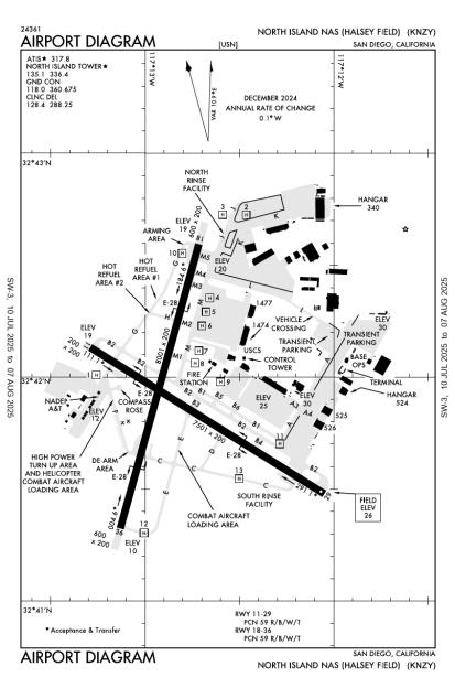 Nas North Island Map North Island Nas/Halsey Field - Knzy - Aopa Airports