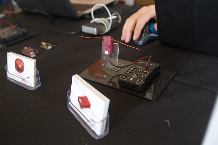 The Ping RX ADS-B receiver module on display at the 2016 sUSB Expo in San Francisco. Jim Moore photo.